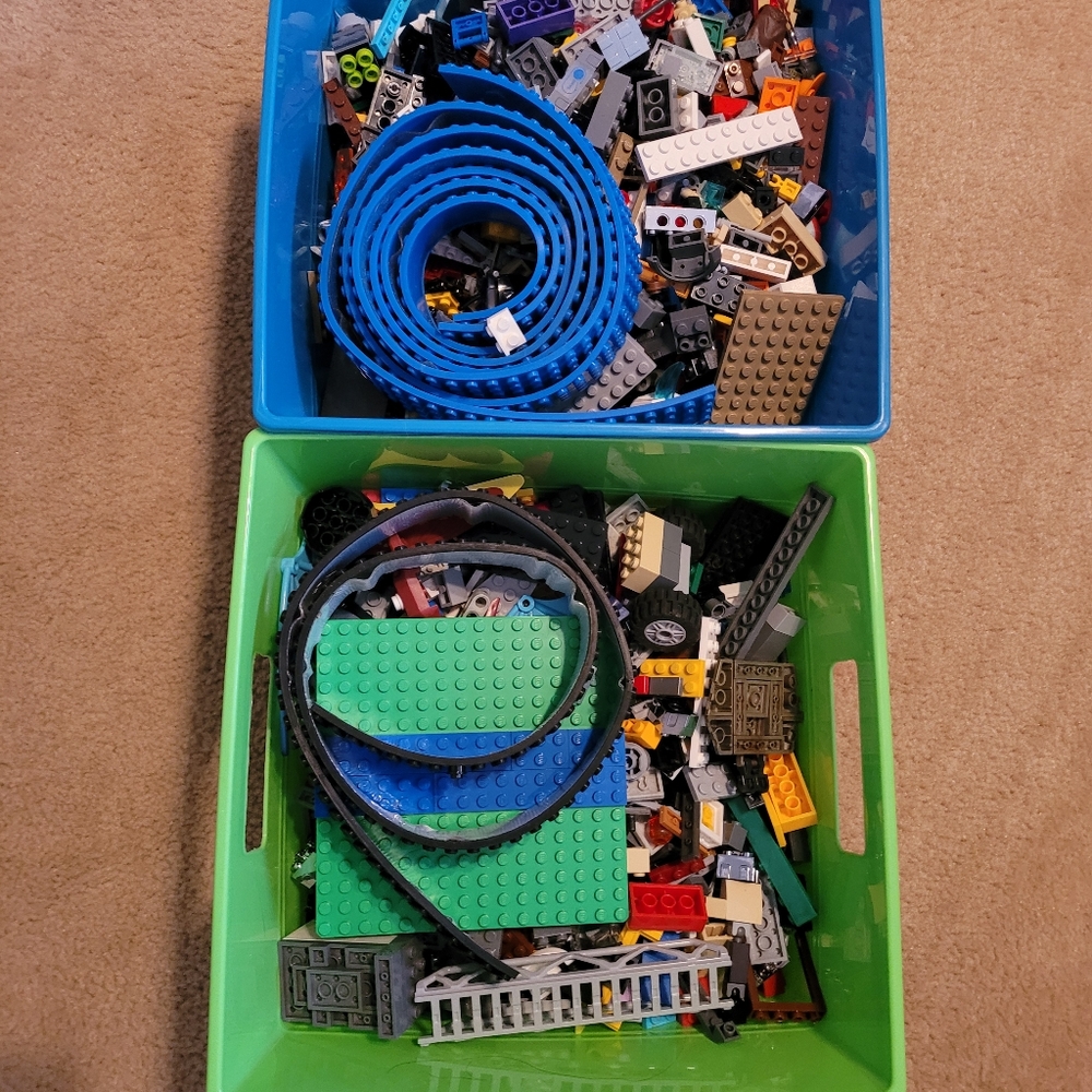 2 containers with Legos